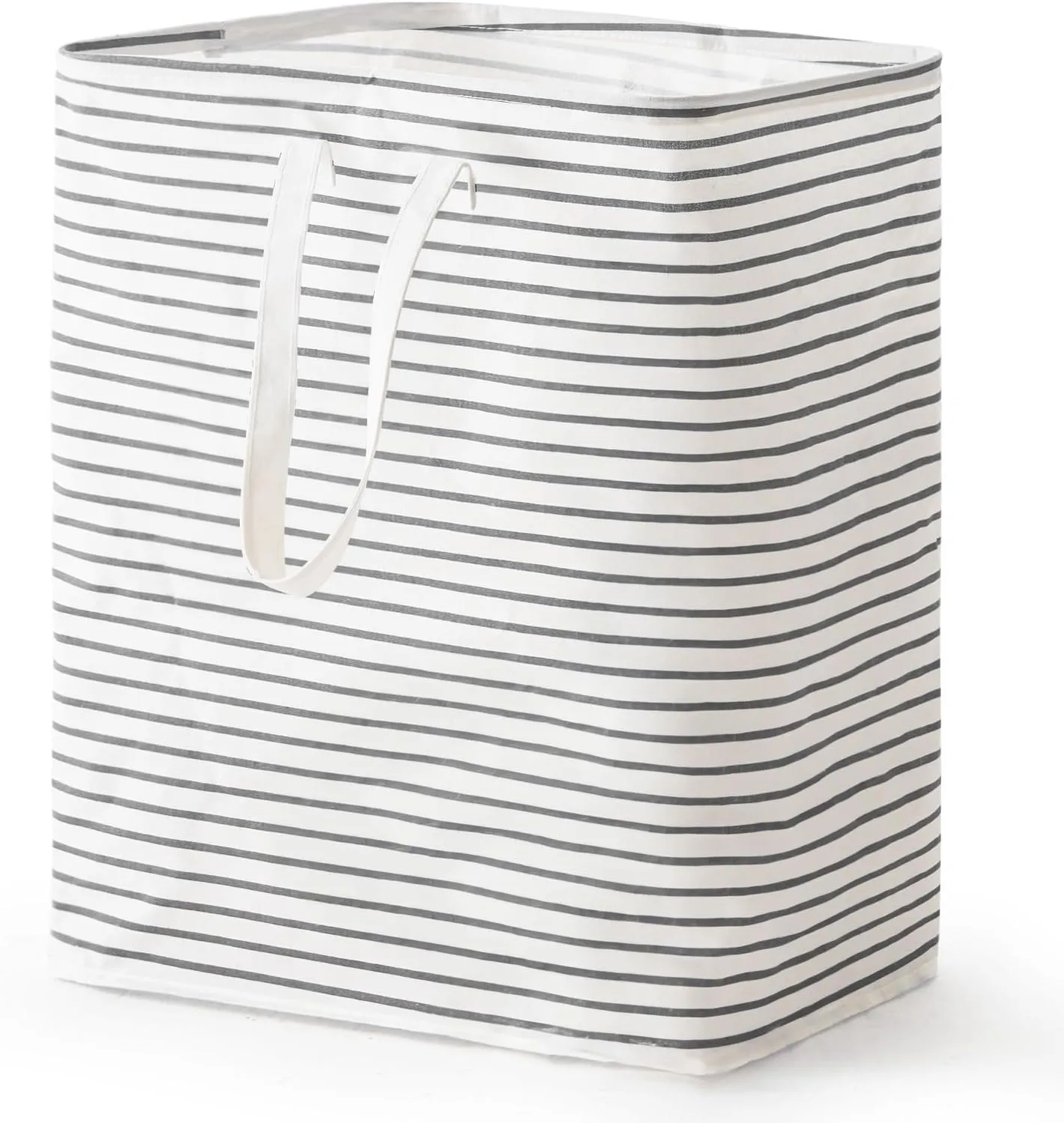 100L Freestanding Laundry Hamper, Collapsible Waterproof Clothes Basket with Easy Carry Long Handle, Washing Bag for Clothes, Toys (1 Pack, Grey)
