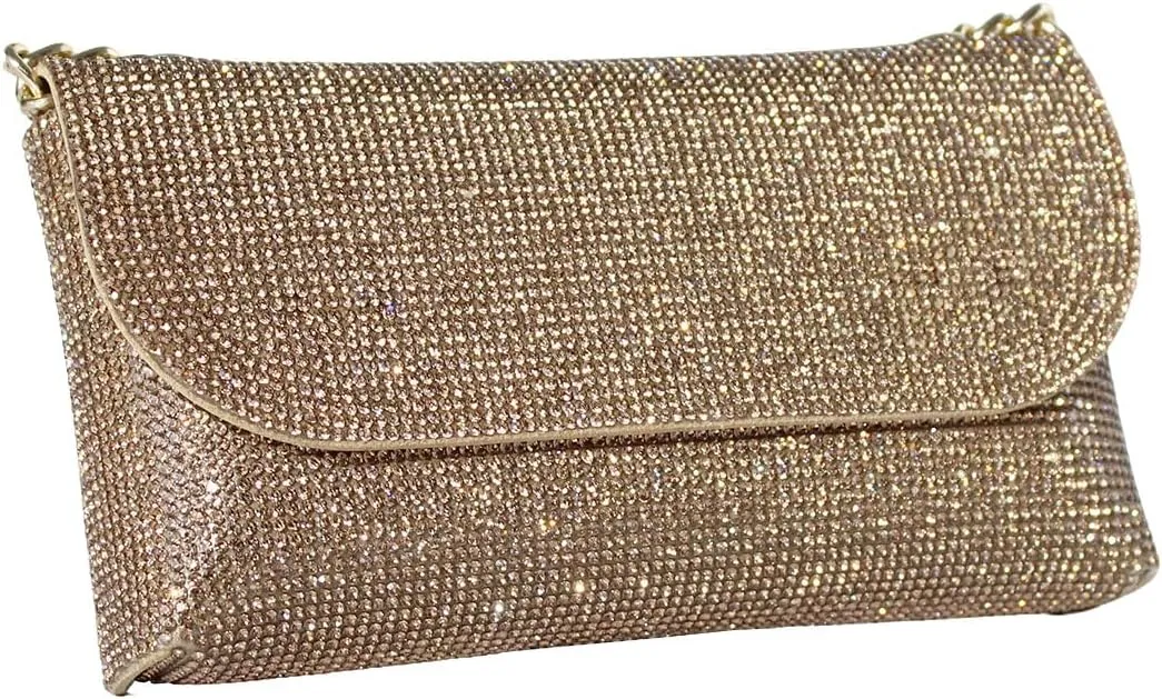 1pc hand held evening bag, black Rhinestone Embellished Evening Clutch Purse,large capacity holiday gift