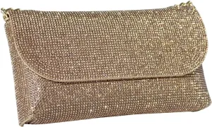1pc hand held evening bag, black Rhinestone Embellished Evening Clutch Purse,large capacity holiday gift