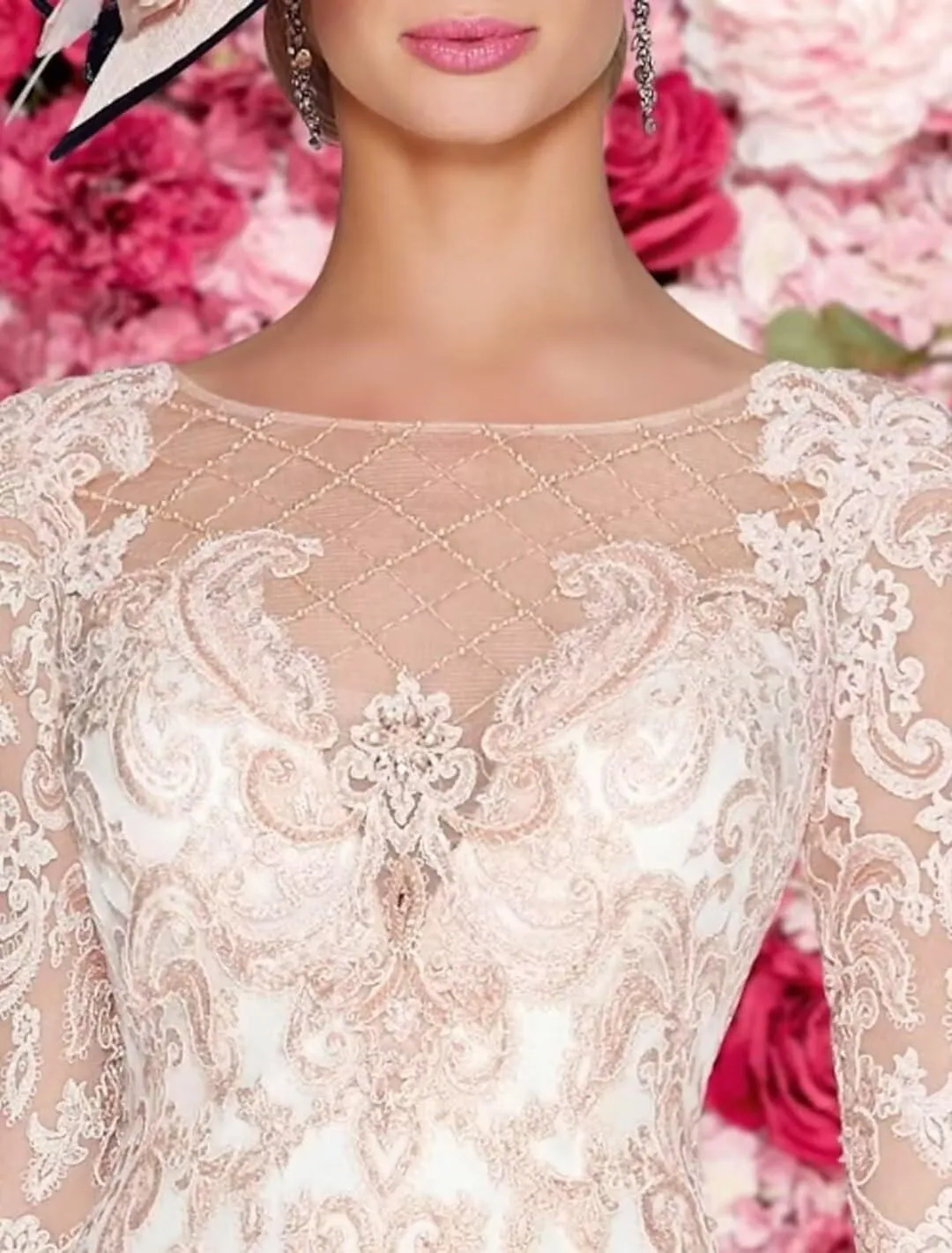 2 Pieces Mother of The Bride Dresses with Jacket for Wedding Long Sleeve Lace Formal Evening Gowns PG012