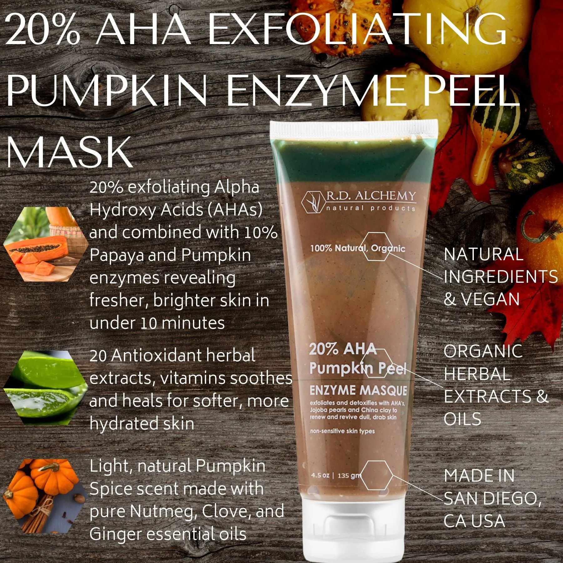 20% AHA Exfoliating Pumpkin Enzyme Peel Mask