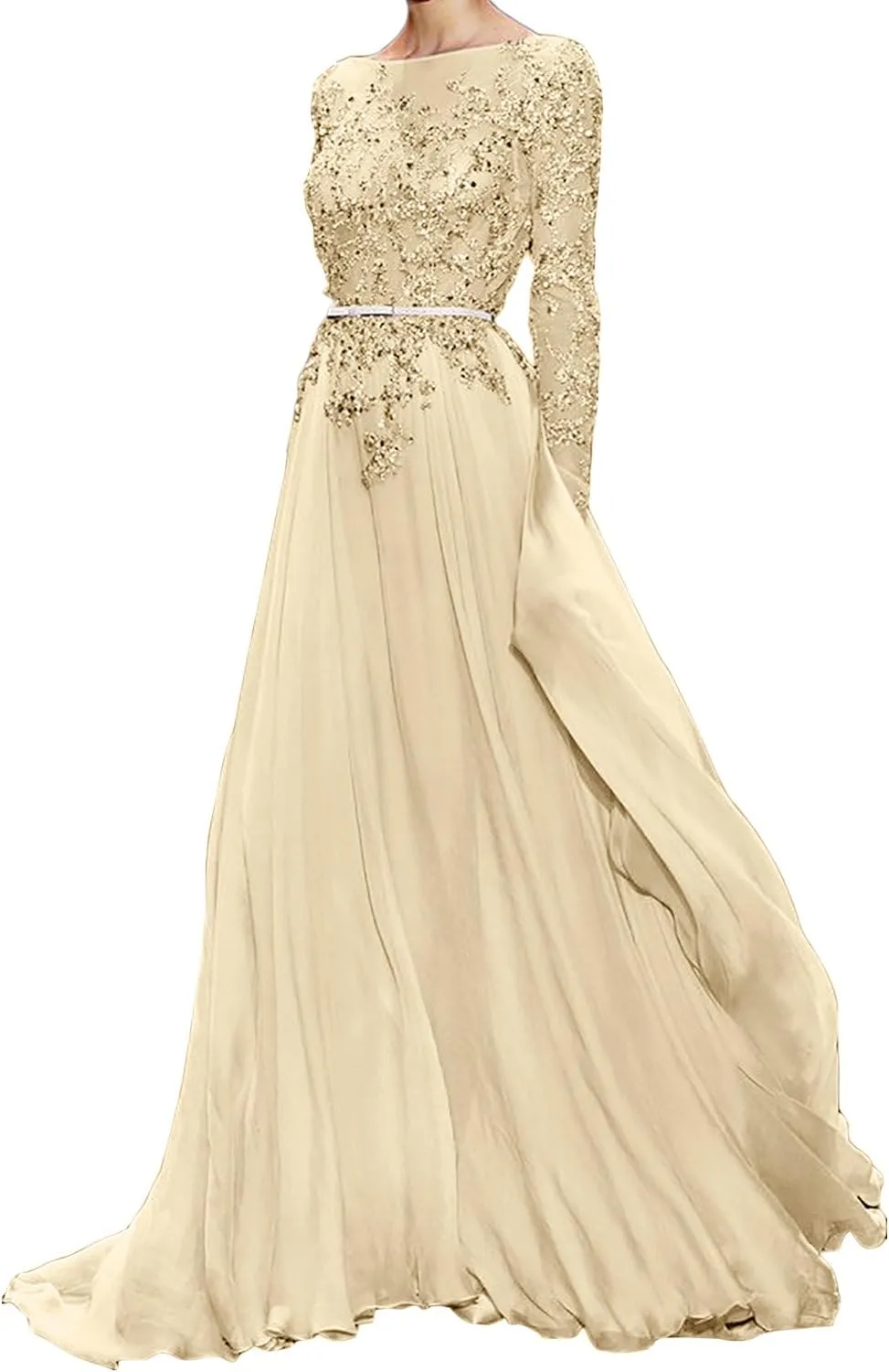 2018 Manual Bead Elegant Evening Dress Long Sleeve Party Gown Formal Celebrity EV188