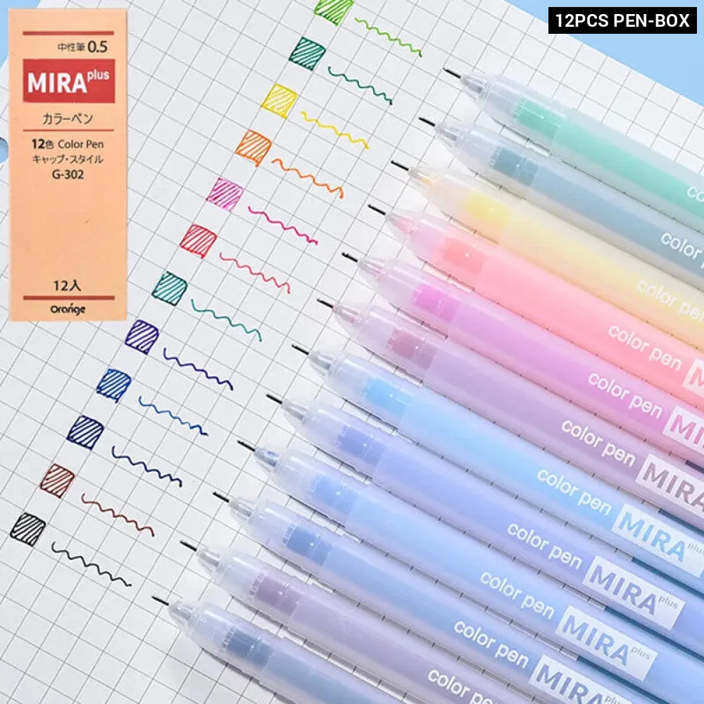 24/12 Pieces Colour Gel Pen Refill Set 0.5mm Kawaii Candy Colours