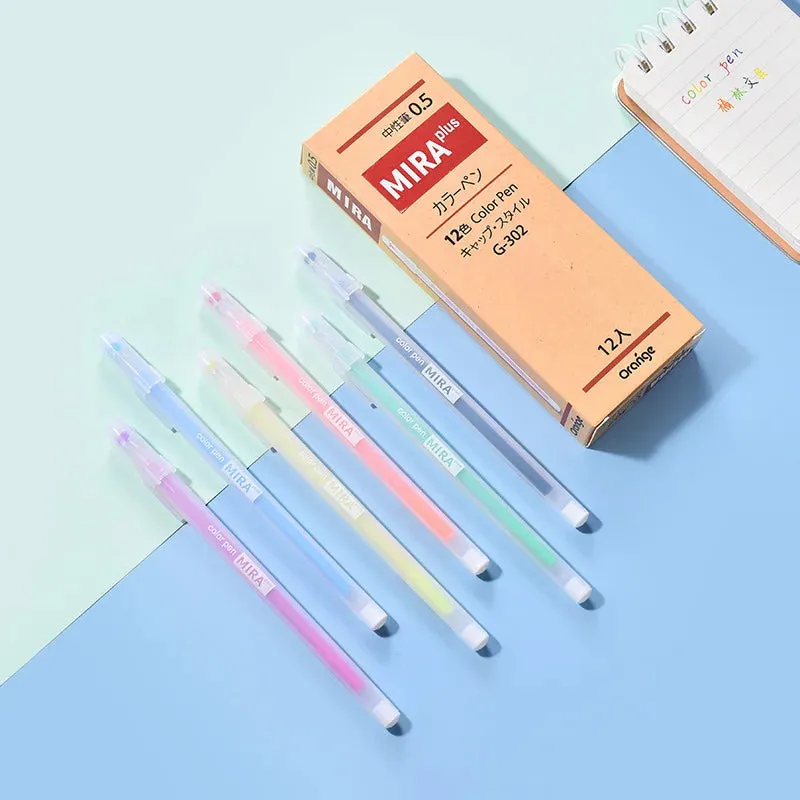 24/12 Pieces Colour Gel Pen Refill Set 0.5mm Kawaii Candy Colours