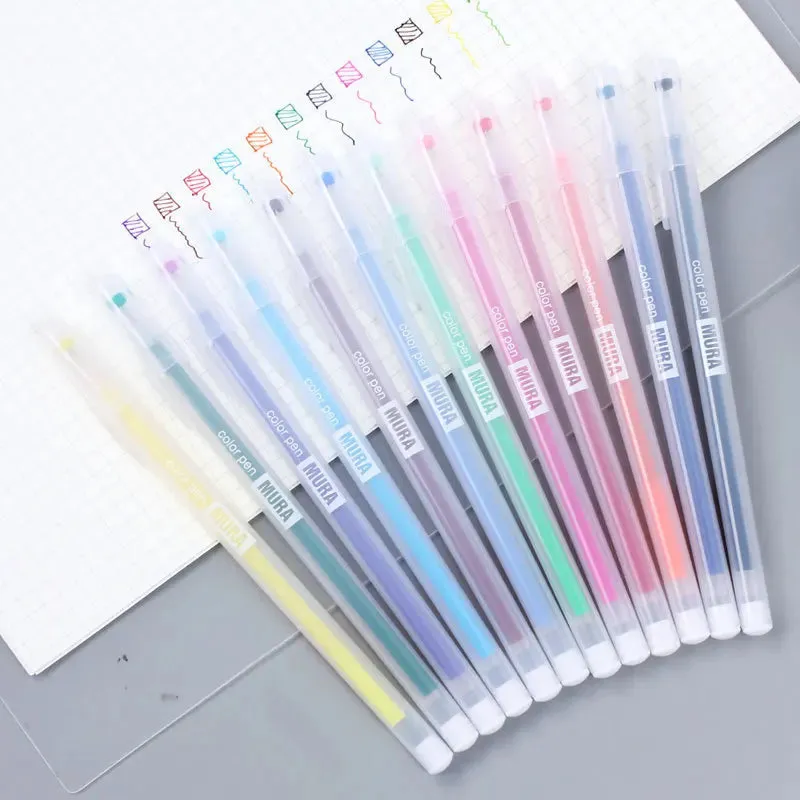 24/12 Pieces Colour Gel Pen Refill Set 0.5mm Kawaii Candy Colours
