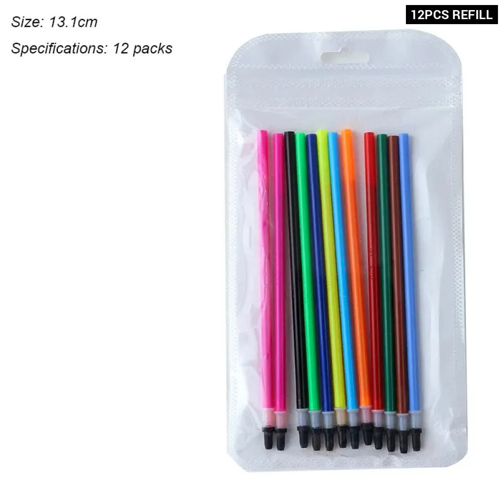 24/12 Pieces Colour Gel Pen Refill Set 0.5mm Kawaii Candy Colours