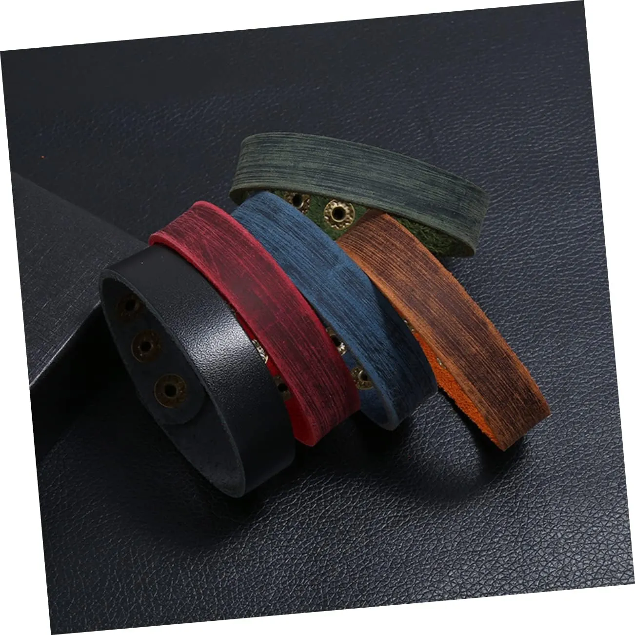 4pcs Mens Cuff Bracelets Bracelet for Men Mens Bracelet Woven Bracelets for Women Leather Bracelet for