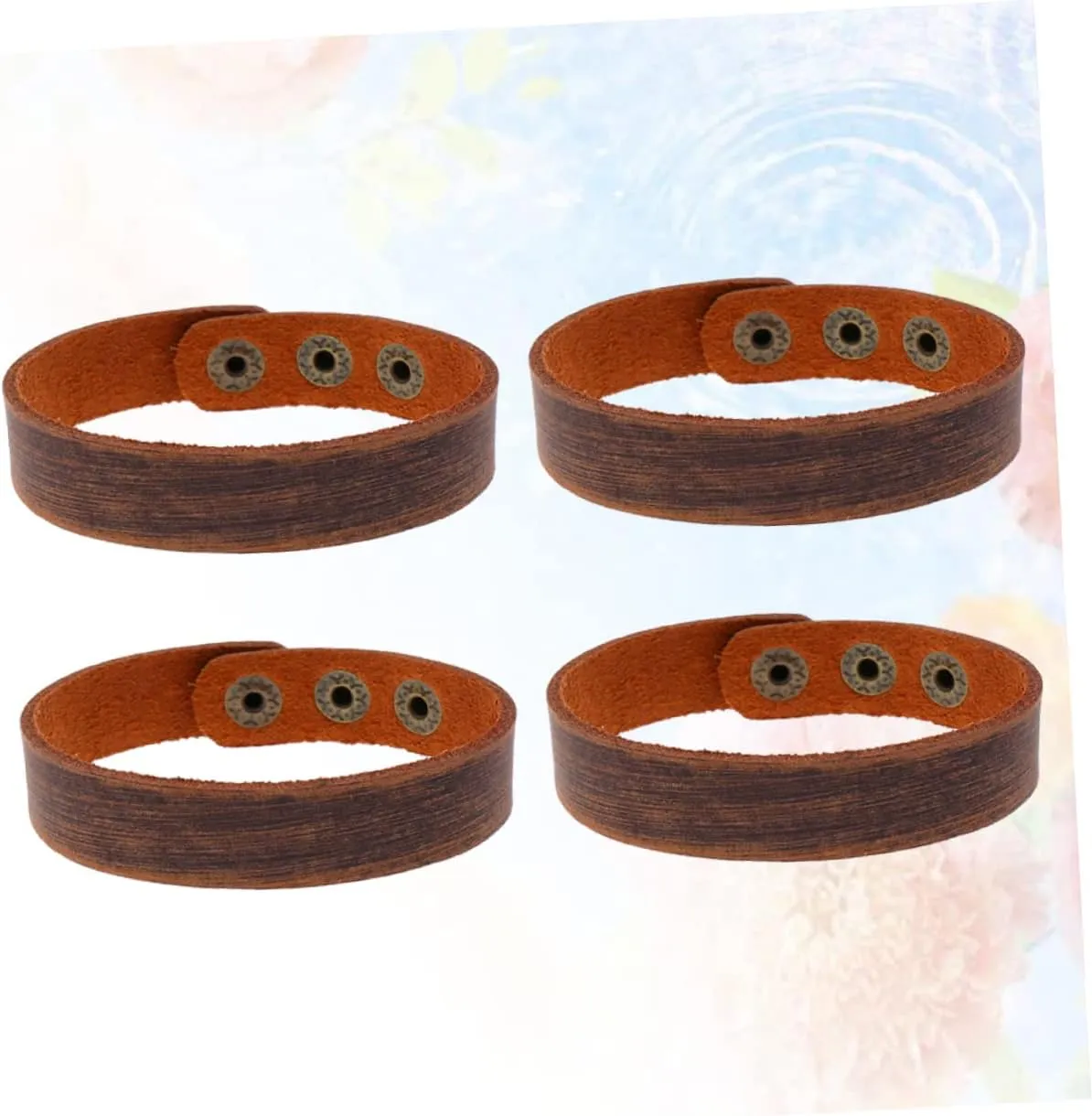 4pcs Mens Cuff Bracelets Bracelet for Men Mens Bracelet Woven Bracelets for Women Leather Bracelet for