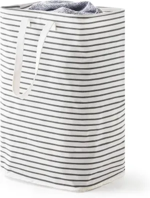 70L Freestanding Laundry Hamper, Collapsible Waterproof Clothes Basket with Easy Carry Long Handle, Washing Bag for Clothes, Toys (1 Pack, Grey)