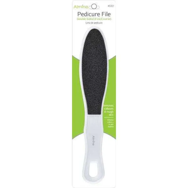 Almine 2 Sided Pedicure File (Fine/Coarse) Asst Color