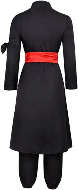 Anime Kimono Cosplay Costume Black Robe Cloak Uniform Halloween Outfits With Earrings