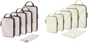 BAGSMART Compression Packing Cubes for Travel, 6 Set Travel Packing Cubes for Suitcases, Compression Suitcase Organizers Bag Set & Travel Cubes for Luggage, Lightweight Packing Organizers