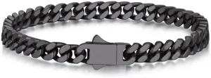 Bandmax Mens Stainless Steel Chain Necklaces 5/7/9/12 MM Chunky Miami Cuban Link Chain Necklace Bracelet Silver/Gold/Black Chains for Men 18"-30"