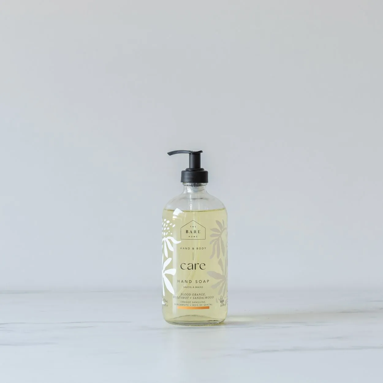 Blood Orange, Bergamot & Sandalwood Hand Soap In Glass Bottle