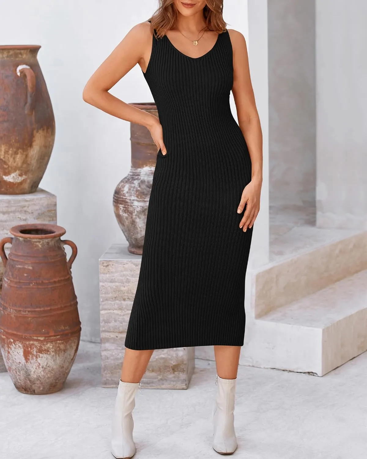 BTFBM Women Fall Knit Sweater Dress Set Bodycon Slit Midi Dresses Button Down Long Sleeve Cropped Cardigan 2 Piece Sets