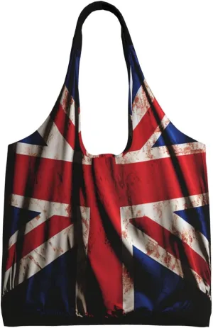 Canvas Tote Bag for Women Purse British flag on black background Handbags Totes Crossbody Shoulder Shopping Bag