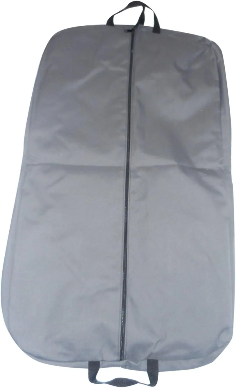 Carry On Garment Bag 600 Denier Polyester, 36" Height, Has Two Pockets, Made in USA. (Gray)