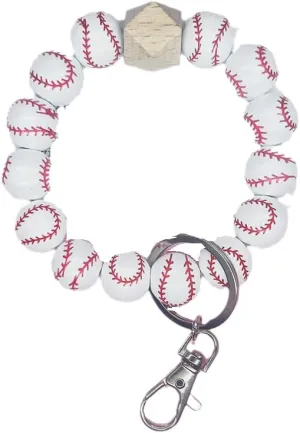 COLORFUL BLING Sports Lover Baseball Softball Bracelet,Handmade Braided Sports Bracelets,Beaded Ball Charm Bracelets
