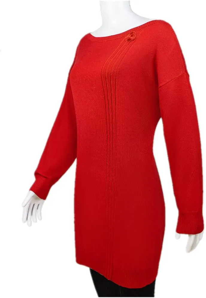 COLSA Women Cosplay Costume Anime Red Sweater Uniform Halloween Outfits Full Set With Earring