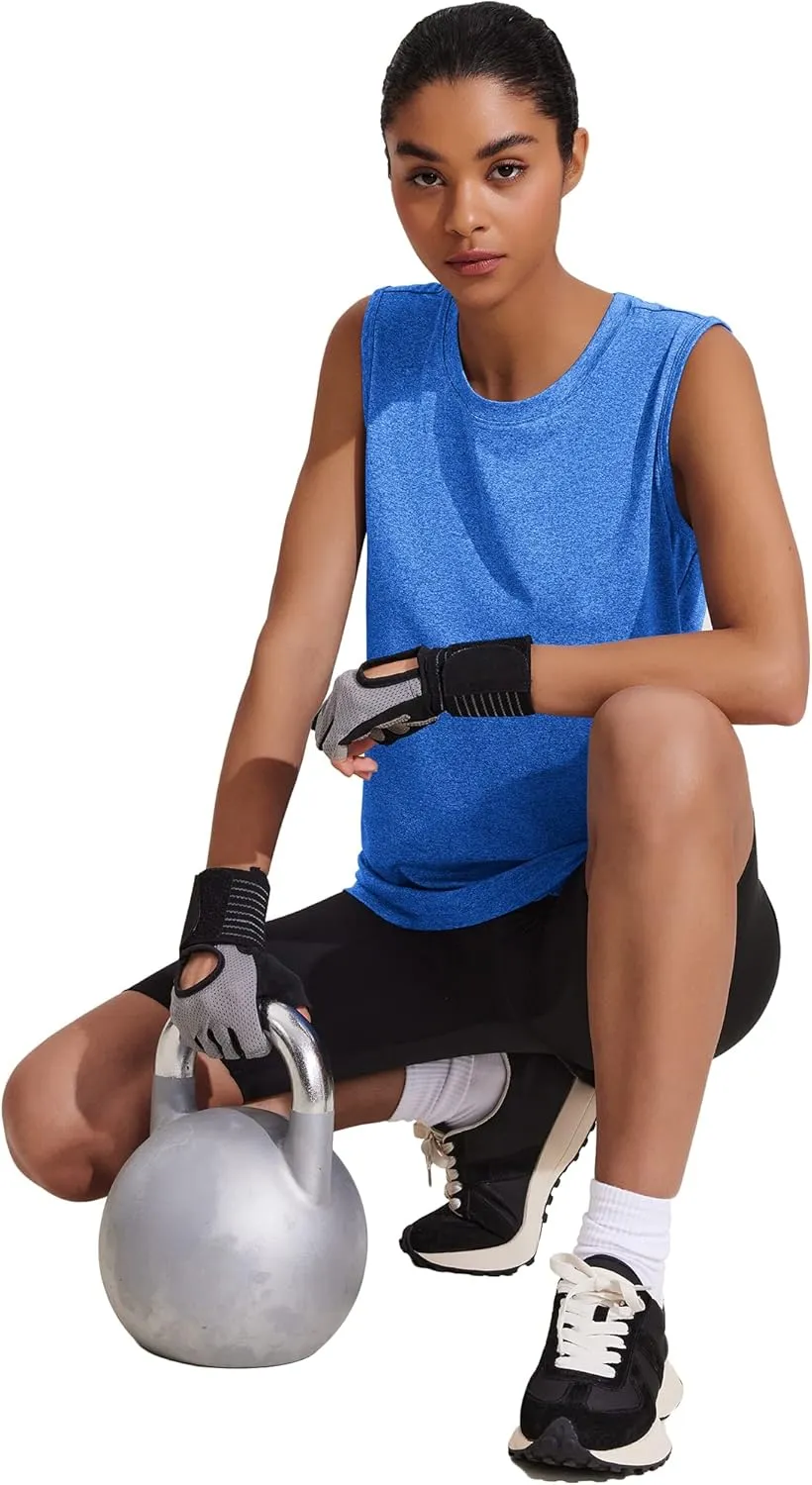 COOrun Women's Sleeveless Athletic Shirts Lightweight Sports Shirt Quick Dry Yoga Tank Tops Muscle Tank