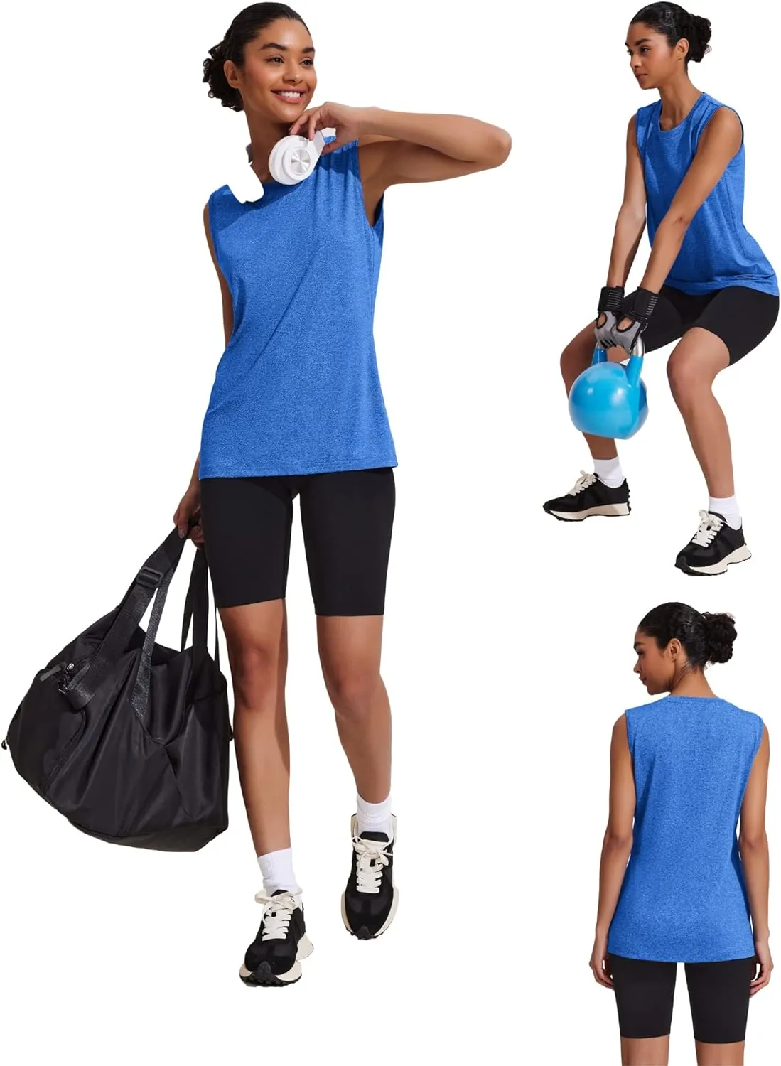 COOrun Women's Sleeveless Athletic Shirts Lightweight Sports Shirt Quick Dry Yoga Tank Tops Muscle Tank