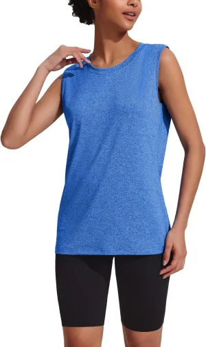 COOrun Women's Sleeveless Athletic Shirts Lightweight Sports Shirt Quick Dry Yoga Tank Tops Muscle Tank
