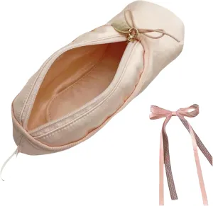 Cute Ballet Slipper Pouch Makeup Bag Dance Recital Gifts Ballerina Dancer Stuff Accessories Pointe Shoe Cosmetic Bag (Pink-H2)