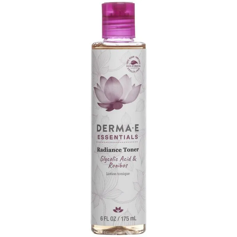 DERMA E - Essentials Radiance Toner Glycolic Acid & Rooibos - 6 fl. oz. (175 ml)