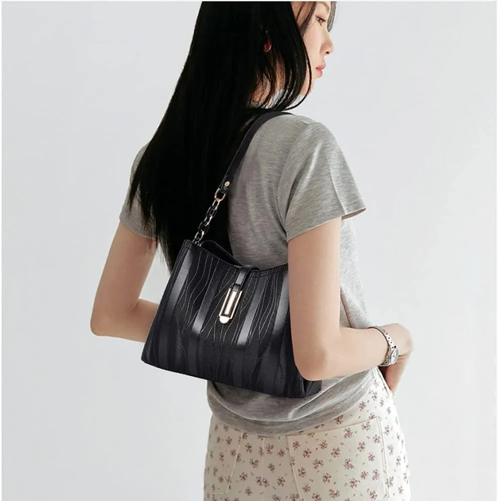 Downupdown Womens Crossbody Bags Satchel Purse PU Leather Hobo Handbags Single Shoulder Bag Textured Print Small Totes