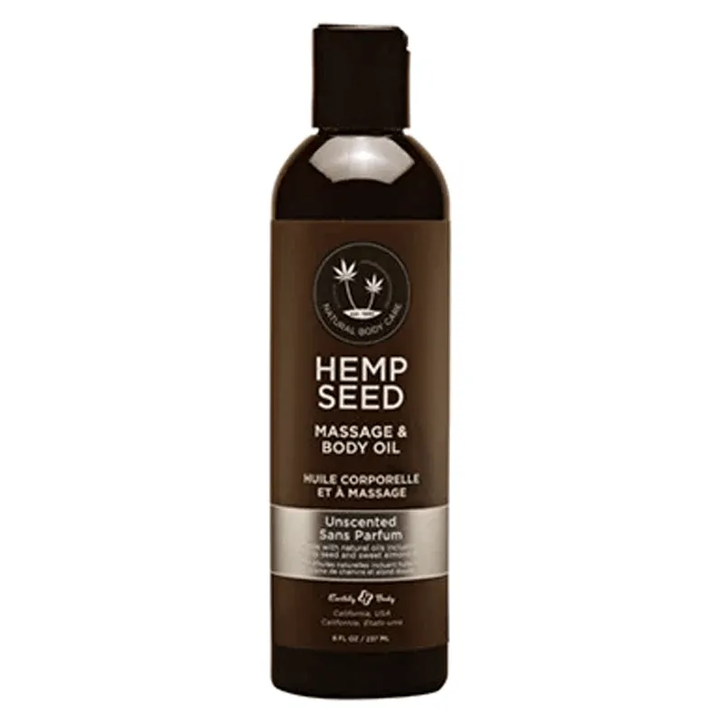 Earthly Body Hemp Seed Massage Oil Unscented