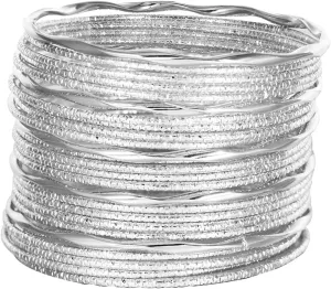 Eigso Mutli Layered Gold Indian Bracelet Cuff Bangle for Women Men Vintage Stackable Textured Bohemian Wristlets for Woman Man