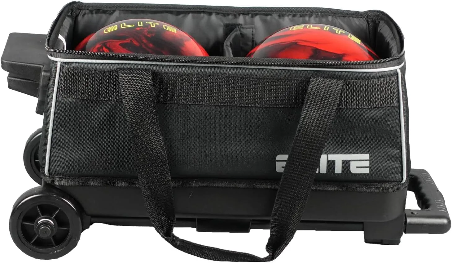 ELITE Basic Bowling Bag Double (2) Ball Roller with Rolling Wheels