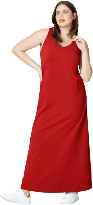 ellos Women's Plus Size Sleeveless Knit Maxi Dress