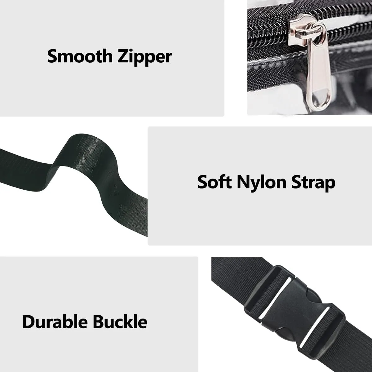 Fanny Packs for Women,Fashionable Crossbody Belt Bags Waist Pack for Teen Girls,Bum Hip Bag for Travel Hiking Cycling Running,Easy Carry Any Phone,Wallet (Black), Clear