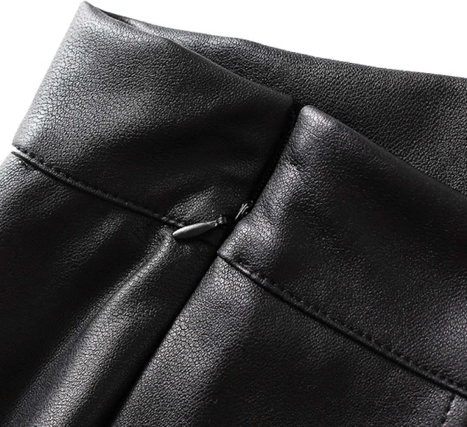 Fashion Skirts for Women 2024 Trendy Leather Skirt Women's High Waist Slimming Wide Swing Umbrella Skirt
