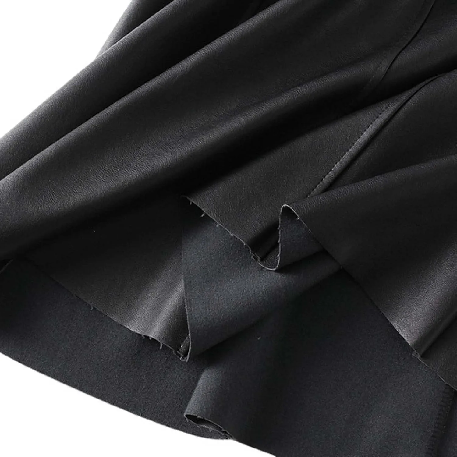 Fashion Skirts for Women 2024 Trendy Leather Skirt Women's High Waist Slimming Wide Swing Umbrella Skirt