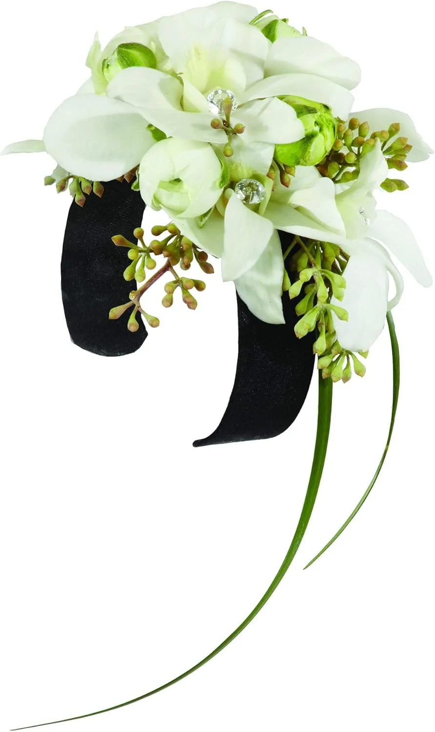 Floral Supply Online - Slaplet Sparkle Wristlet. Corsage Snap/Shimmer Wrap Floral Bracelets for Wedding, Prom, Dance or Events. (Pack of 3 Black)