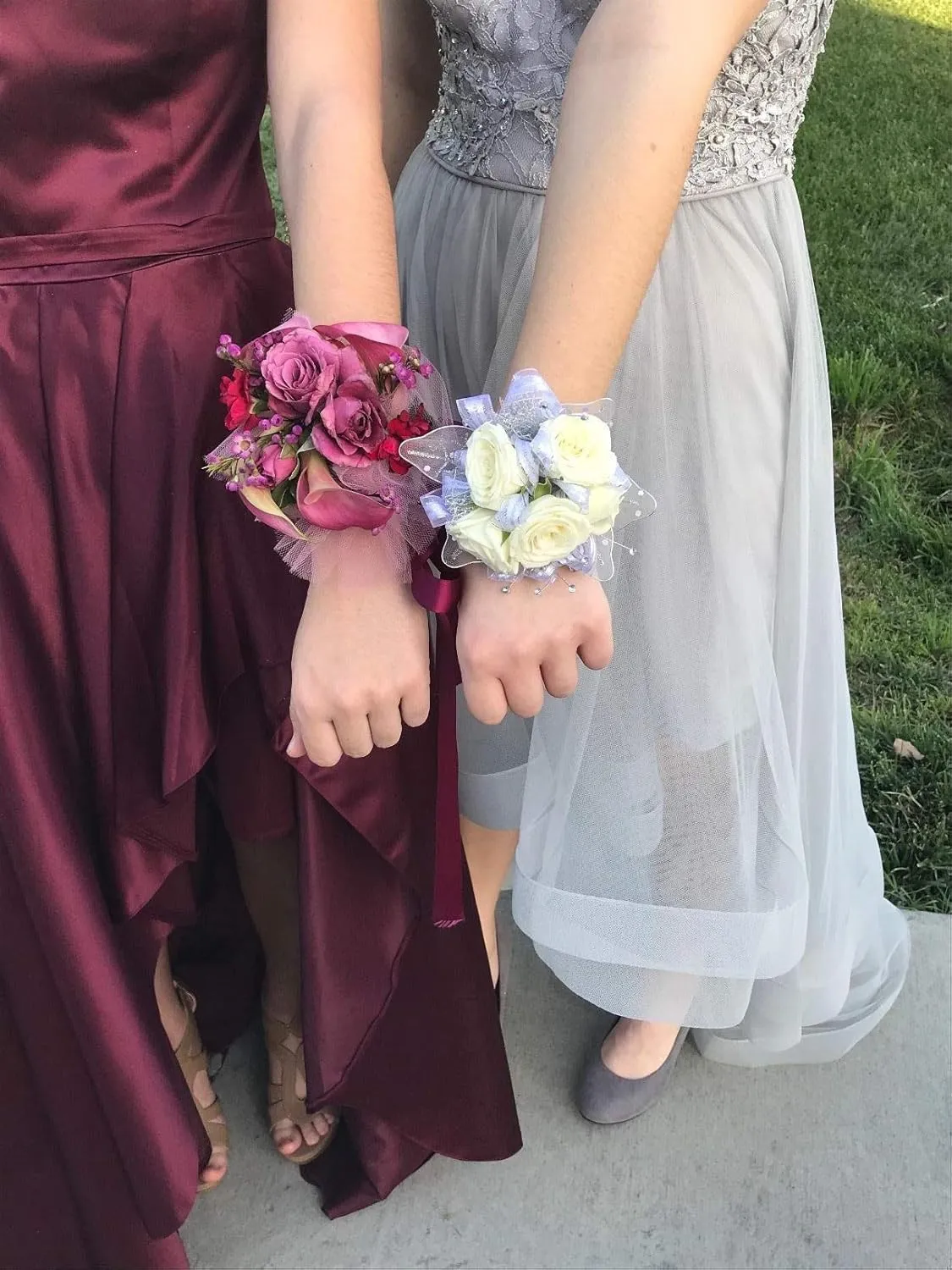 Floral Supply Online - Slaplet Sparkle Wristlet. Corsage Snap/Shimmer Wrap Floral Bracelets for Wedding, Prom, Dance or Events. (Pack of 6 Silver)
