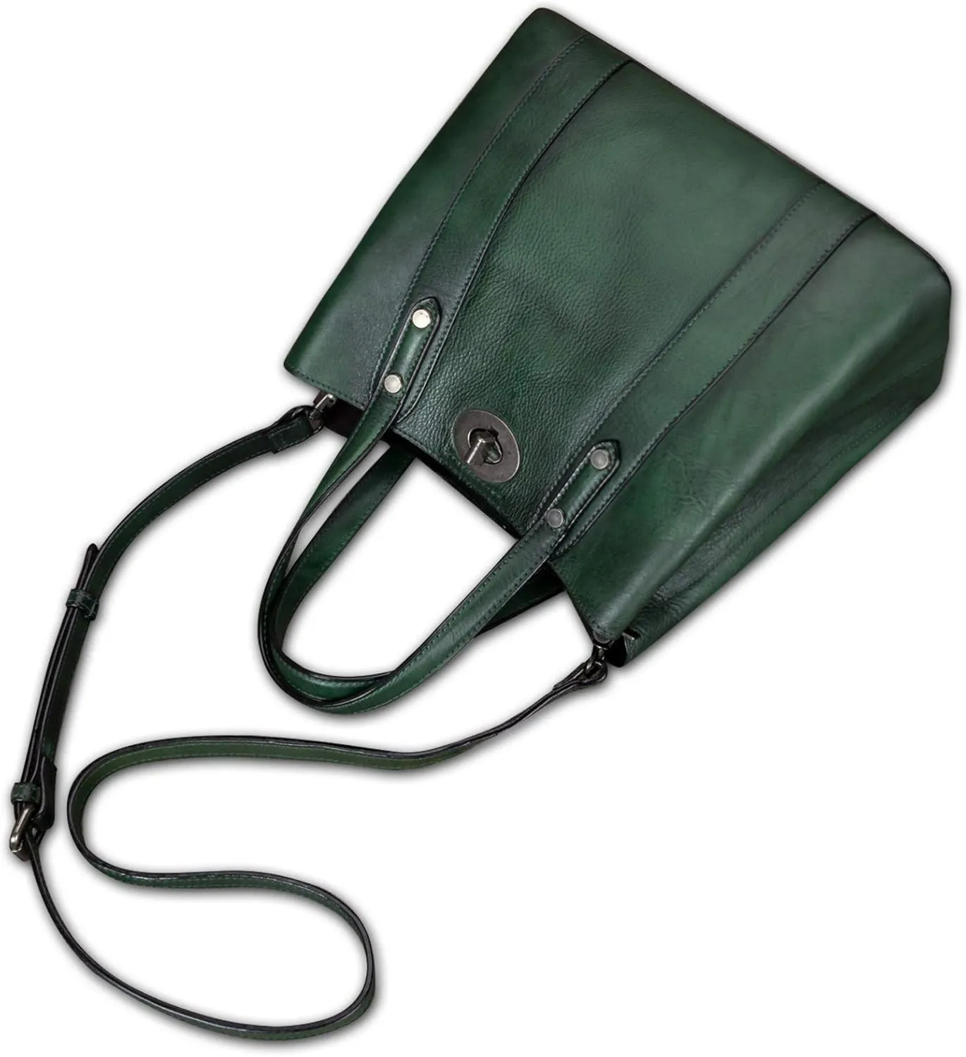Genuine Leather Handbags for Women Satchel Purses Vintage Handmade Shoulder Bag Cowhide Top Handle Handbag Totes