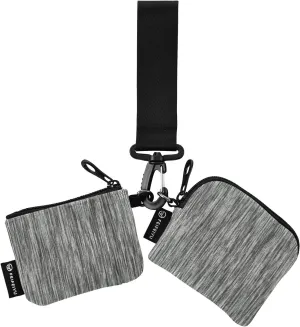 Gray Grunge Wristlet Keychain Wallets for Women Portable Small Coin Purse