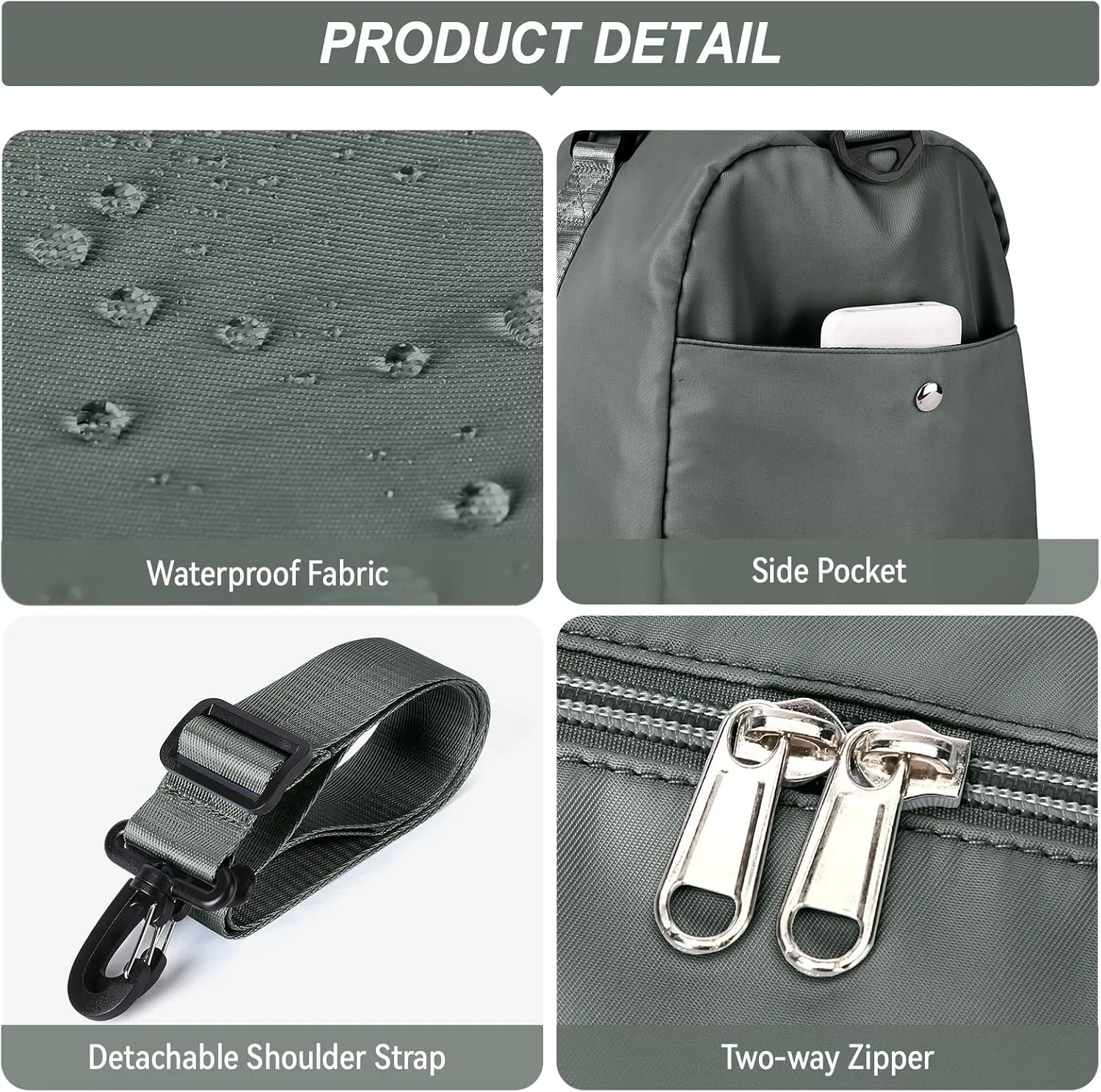 Gym Bag for Women Men with Shoes Compartment and Wet Pocket,Sport Swimming Yoga Bag,Waterproof Travel Duffel Bag Small Carry on Bag Overnight Weekender Bags Personal Item Bag for Airlines Olive Green