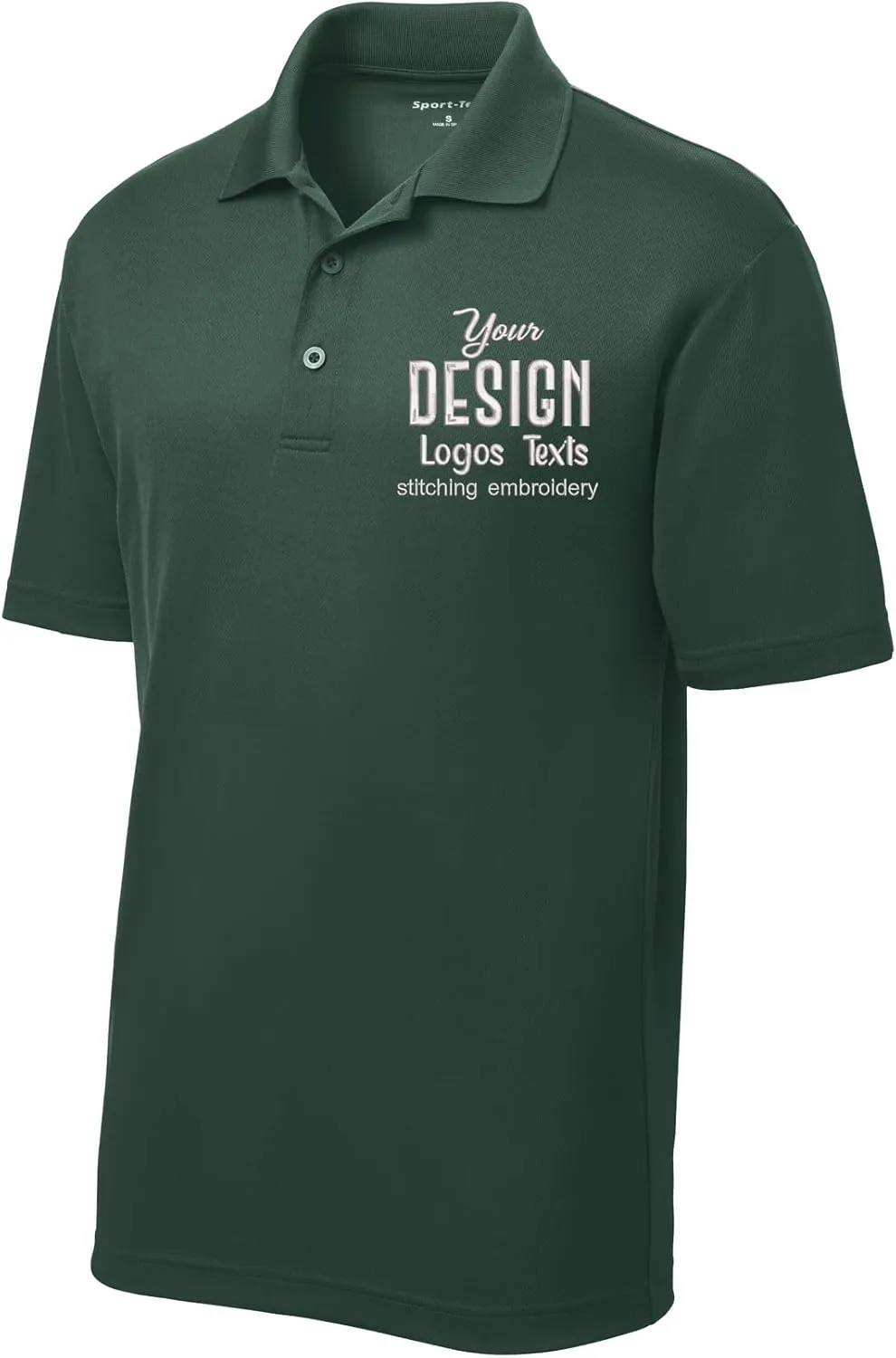 INK STITCH Men St640 Custom Embroidery Personalized Logo Texs Mesh Cool Fit Polo Shirts