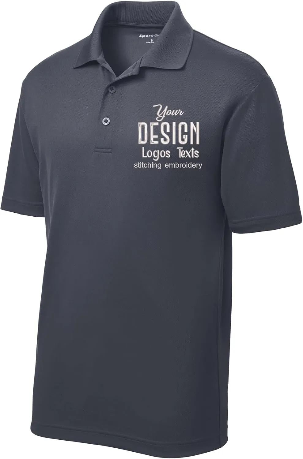 INK STITCH Men St640 Custom Embroidery Personalized Logo Texs Mesh Cool Fit Polo Shirts