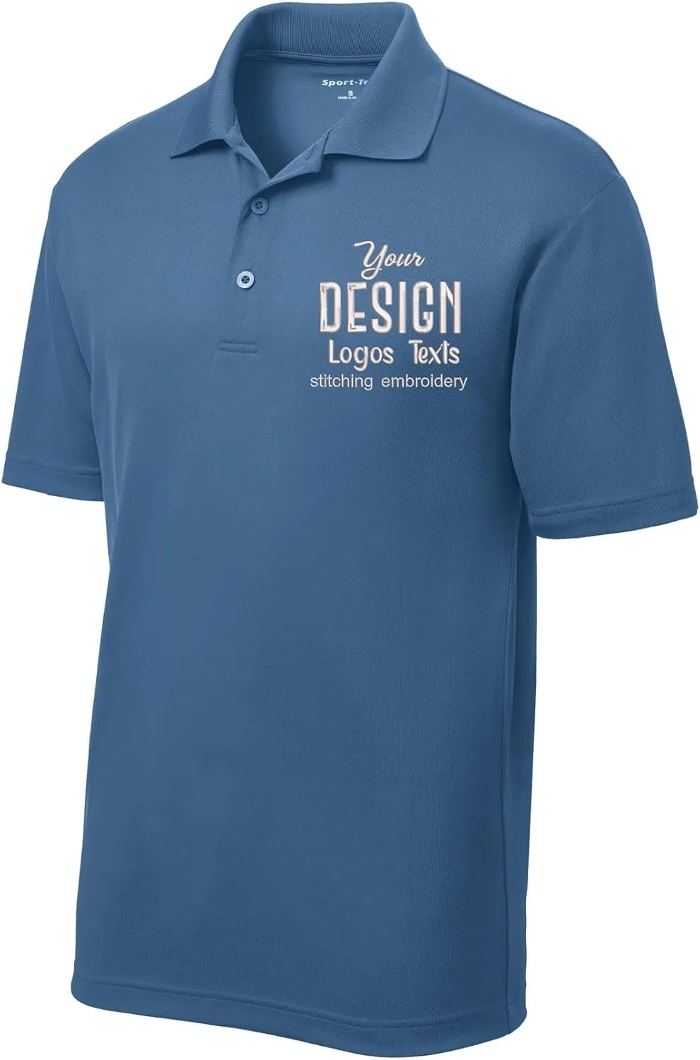 INK STITCH Men St640 Custom Embroidery Personalized Logo Texs Mesh Cool Fit Polo Shirts