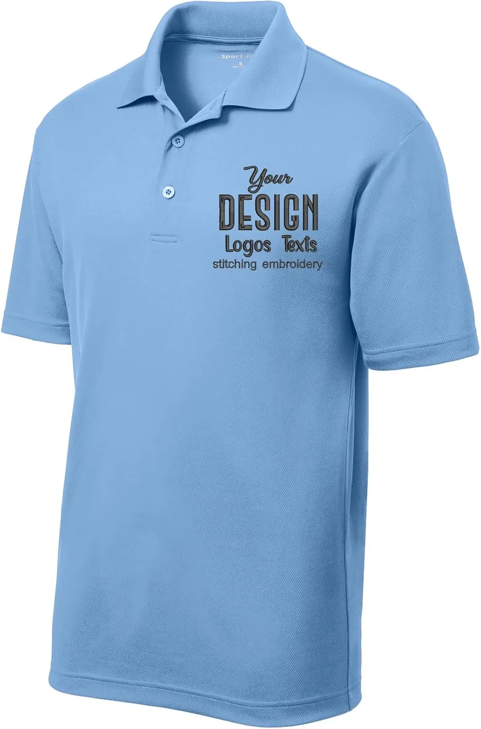 INK STITCH Men St640 Custom Embroidery Personalized Logo Texs Mesh Cool Fit Polo Shirts
