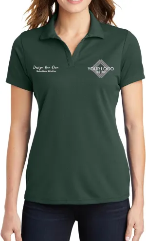 INK STITCH Women Lst640 Custom Embroidery Personalized Logo Texs Mesh Cool Fit Polo Shirts