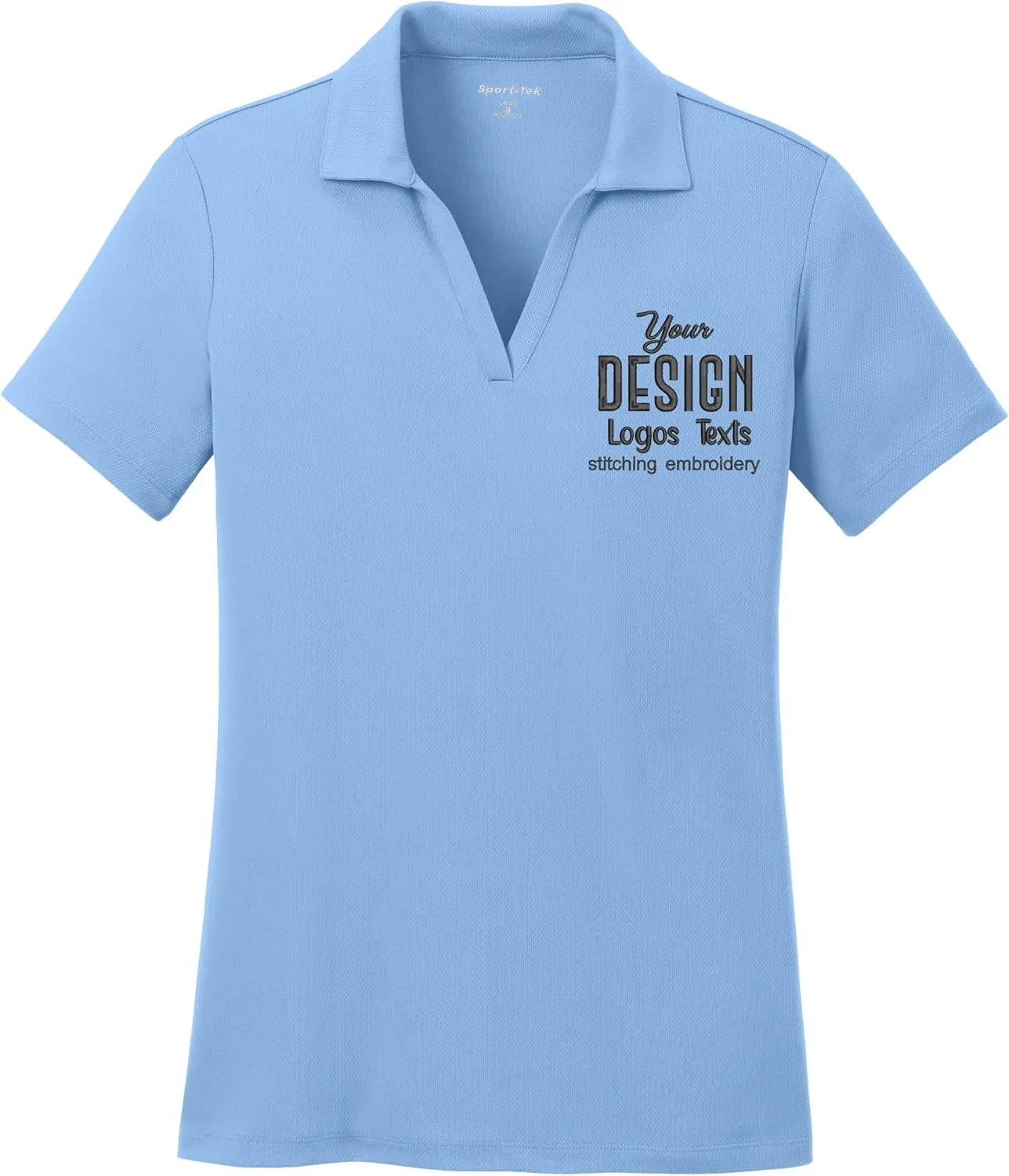 INK STITCH Women Lst640 Custom Embroidery Personalized Logo Texs Mesh Cool Fit Polo Shirts