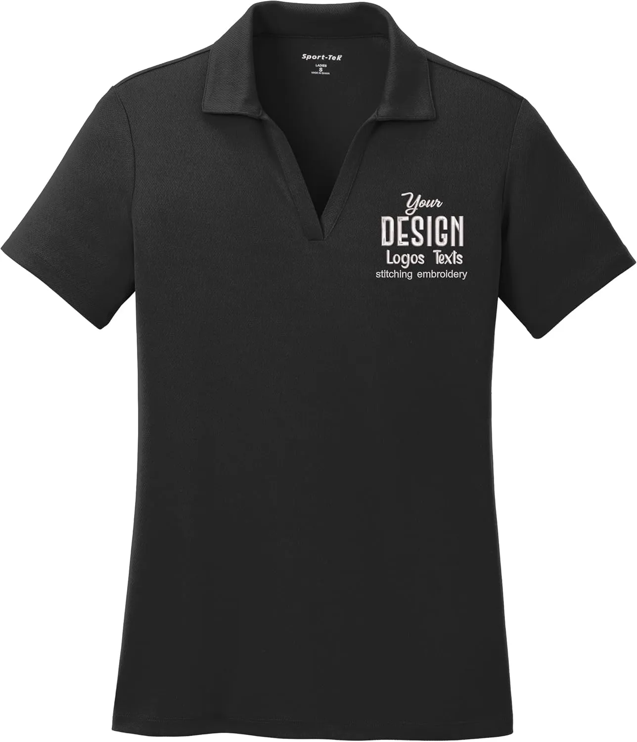 INK STITCH Women Lst640 Custom Embroidery Personalized Logo Texs Mesh Cool Fit Polo Shirts