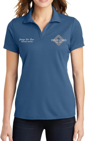 INK STITCH Women Lst640 Custom Embroidery Personalized Logo Texs Mesh Cool Fit Polo Shirts