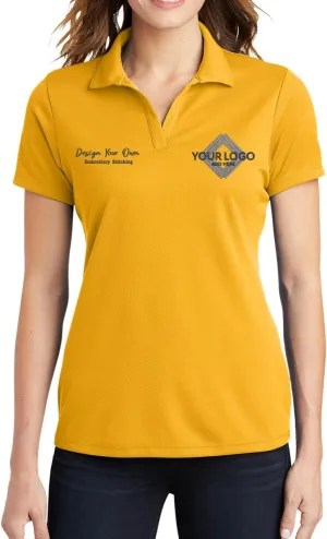 INK STITCH Women Lst640 Custom Embroidery Personalized Logo Texs Mesh Cool Fit Polo Shirts